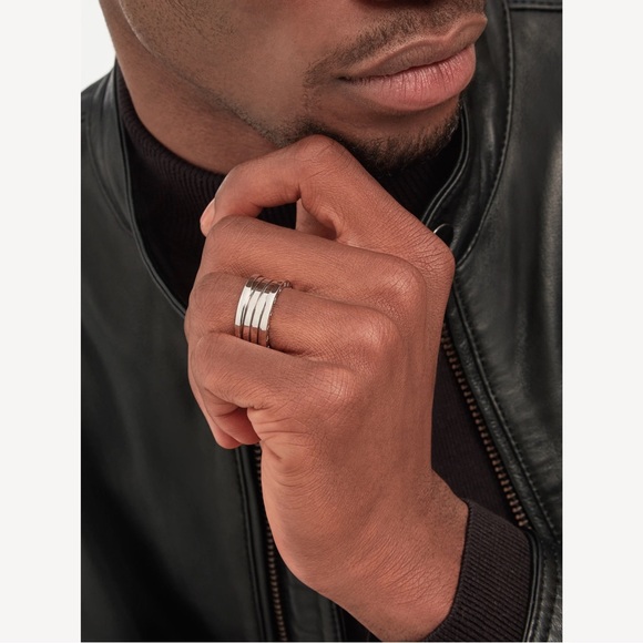 💍💍💍Authentic Unisex 18 Karat White Gold Bulgari Zero Ring Size 7-7.5 US - Picture 9 of 11